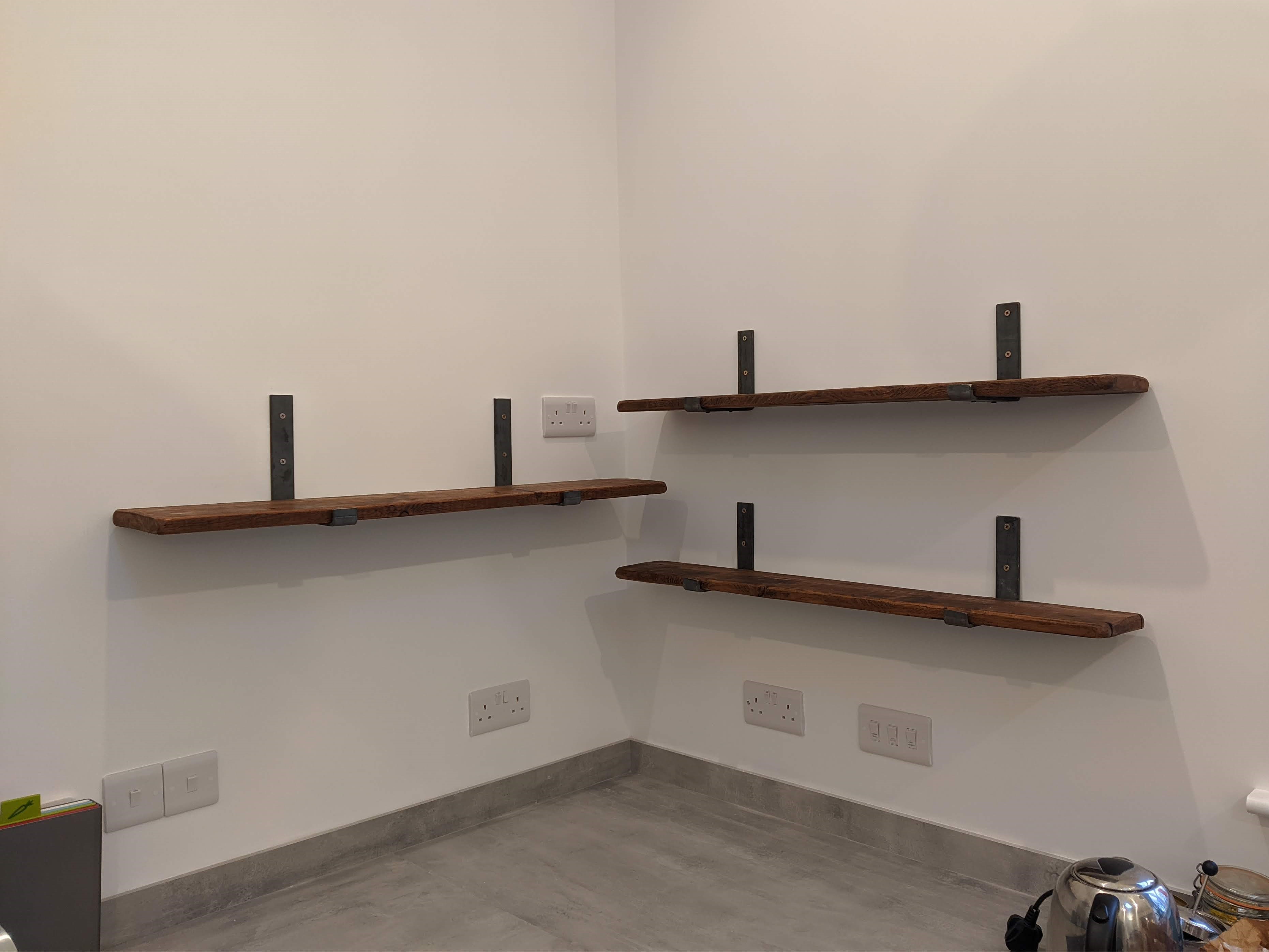 Shelves hung